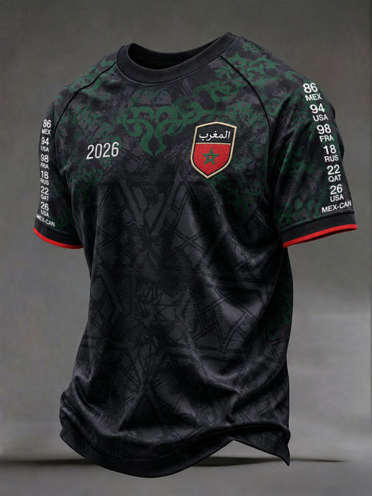 T-shirts de football marocain pour hommes