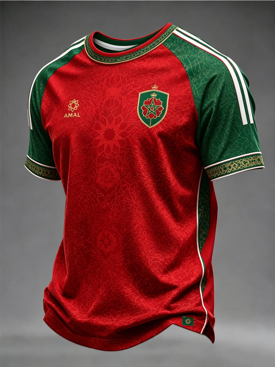 T-shirt manches courtes imprimé MAROC pour hommes