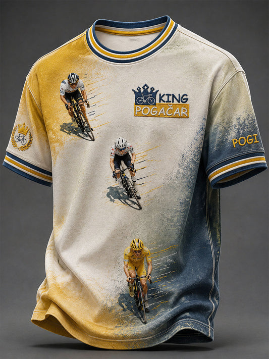 T-shirt à manches courtes pour coureur cycliste masculin