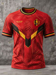 T-shirt imprimé pour hommes, fierté des amateurs de football belge