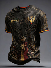 T-shirt imprimé pour hommes, fierté des amateurs de football belge