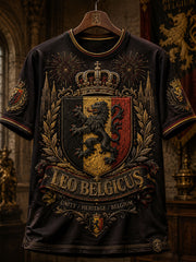 T-shirt imprimé pour la fête nationale belge du 21 juillet, modèle homme