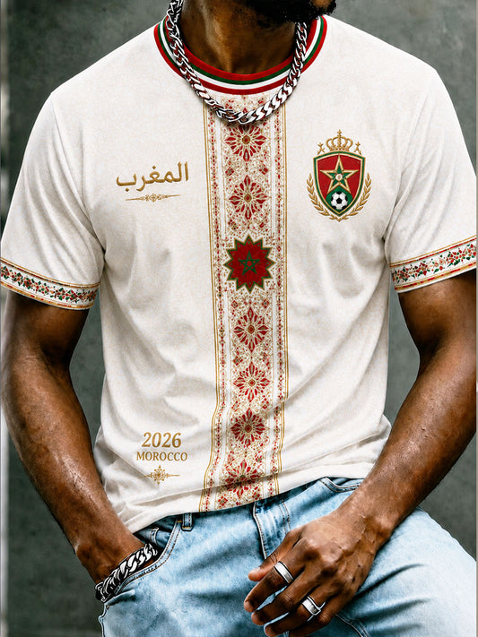 2026 Morocco Football T-shirts unisexe pour hommes