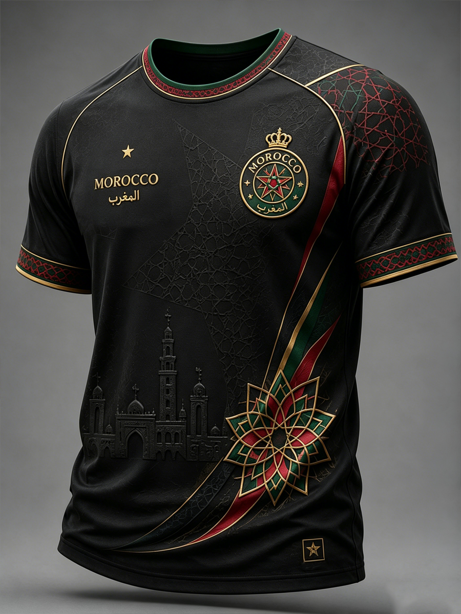 T-shirt manches courtes imprimé MAROC pour homme
