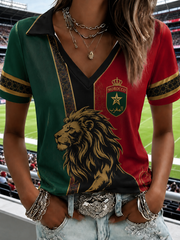 T-shirt femme MAROC à manches courtes imprimé