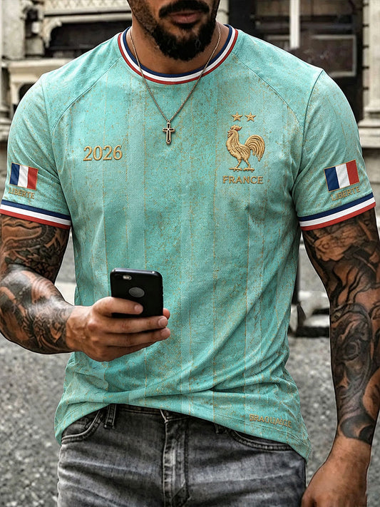 T-shirts de football français pour hommes