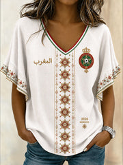 T-shirts de football 2026 pour femmes, Maroc