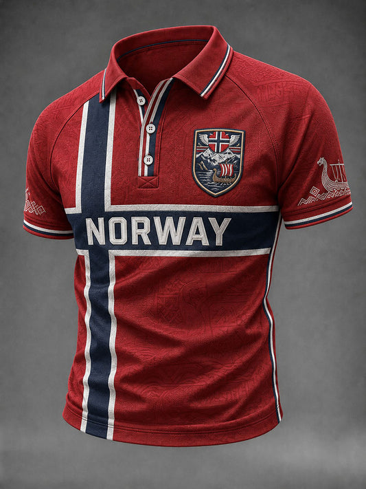 Men's Norway Football Printed Shirt