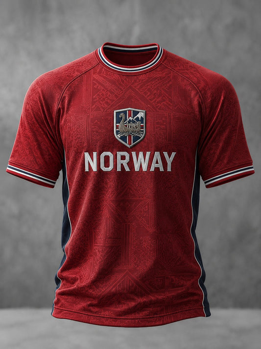 Men's Norway Football Printed T-shirt