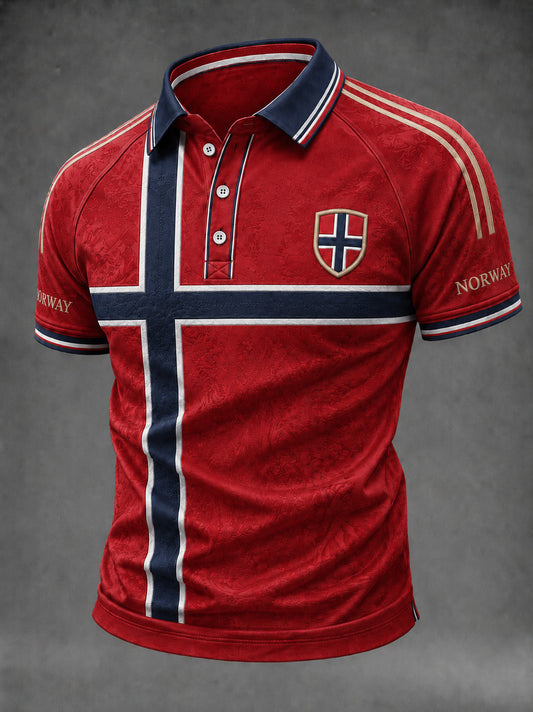Men's Norway Football Printed Shirt