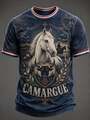 T-shirt imprimé France Camargue pour homme