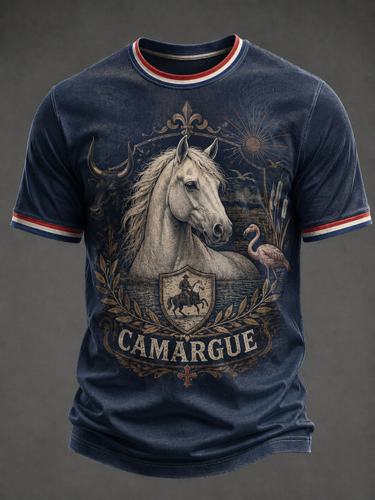 T-shirt imprimé France Camargue pour homme