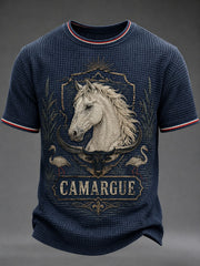 T-shirt waffle imprimé France Camargue pour homme