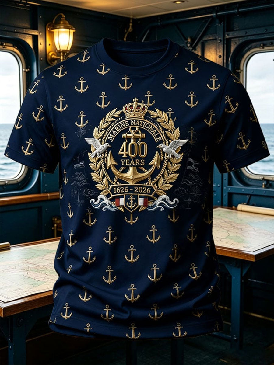T-shirt homme 400 ans de la Marine nationale