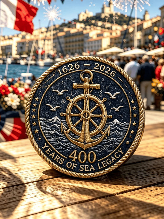 Broche imprimée unisexe de la Marine nationale