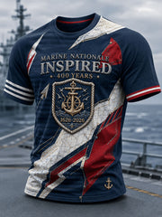 T-shirt à manches courtes de la Marine nationale pour homme