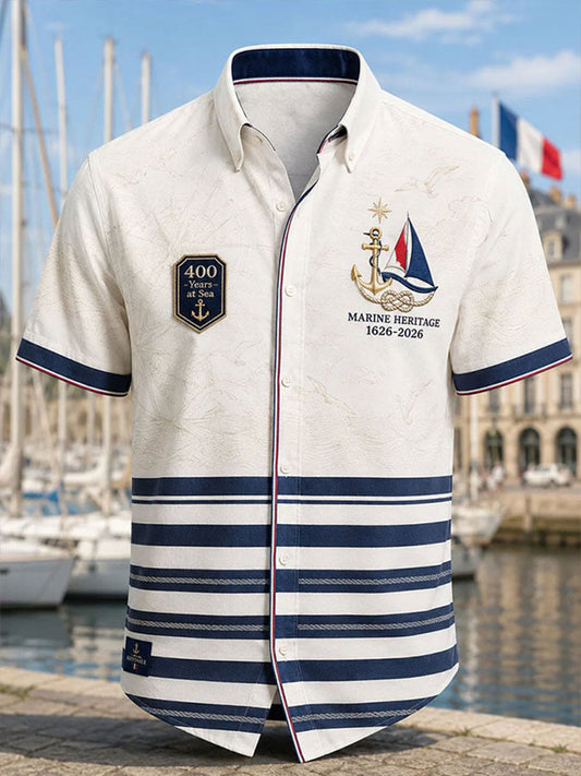Chemise à manches courtes de la Marine nationale pour homme