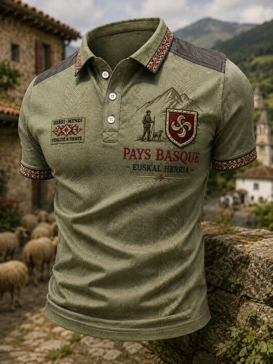 Chemise pour homme à imprimé du Pays basque