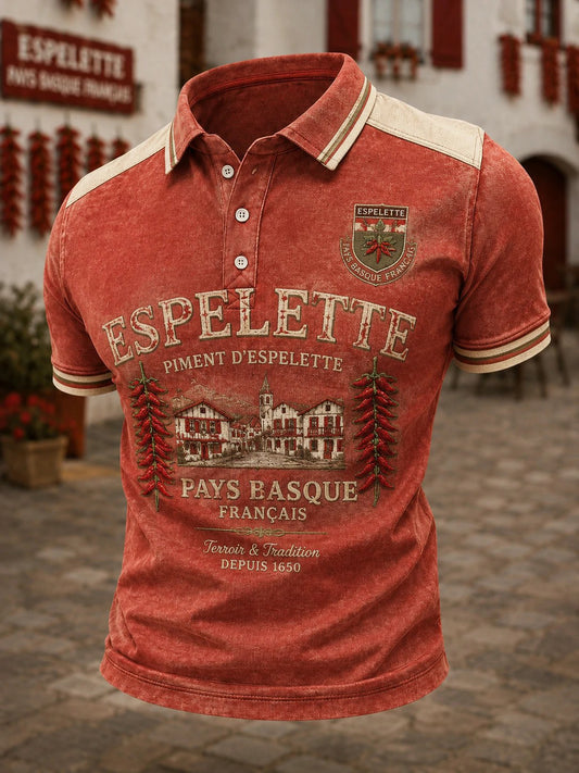 Chemise pour homme à imprimé du Pays basque