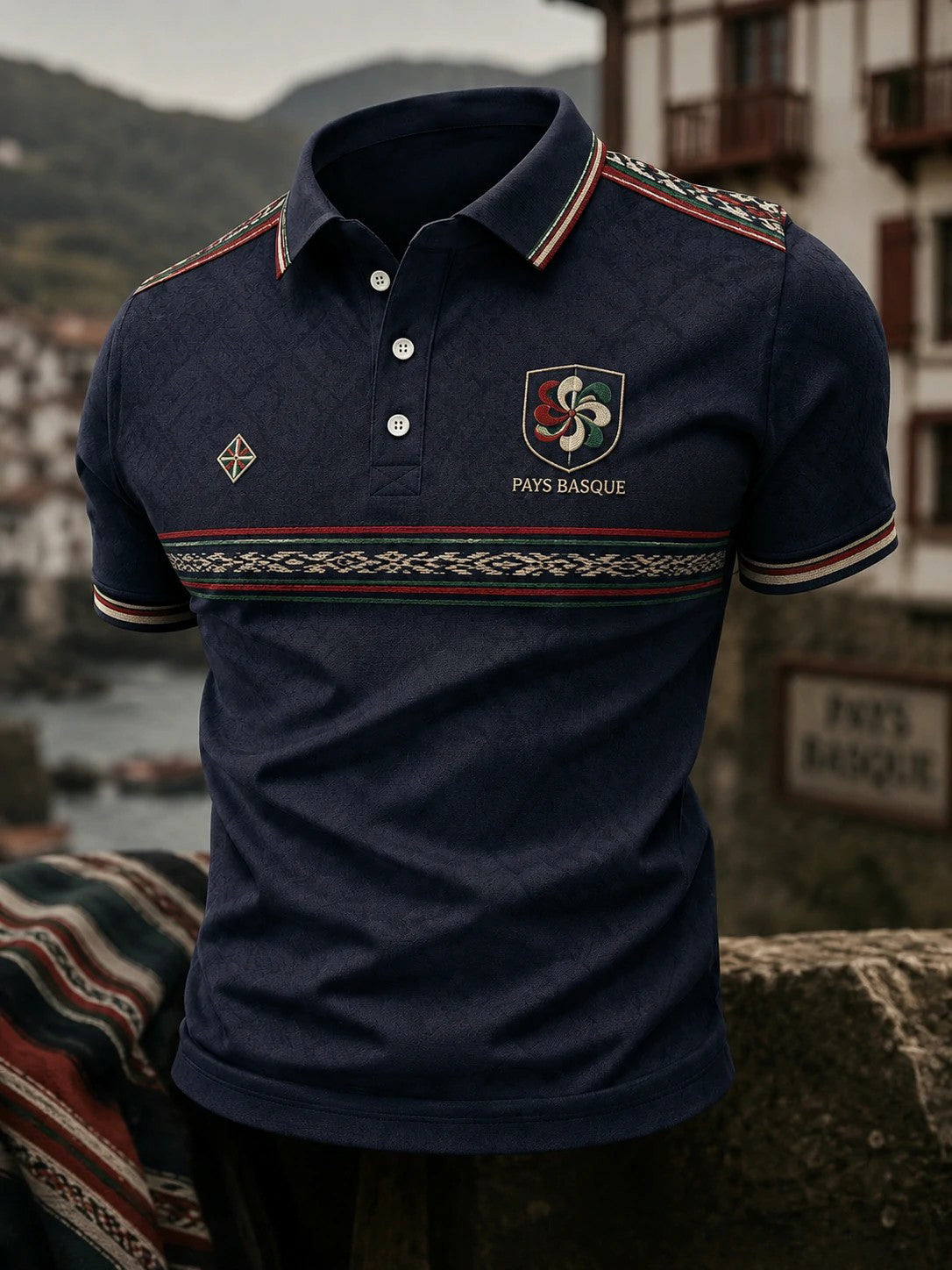 Chemise pour homme à imprimé du Pays basque