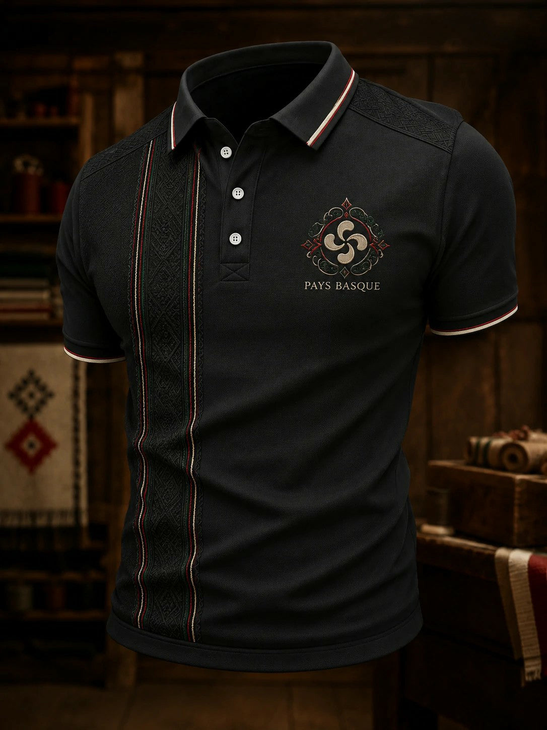 Chemise pour homme à imprimé du Pays basque