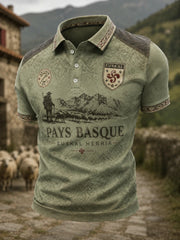 Chemise pour homme à imprimé du Pays basque