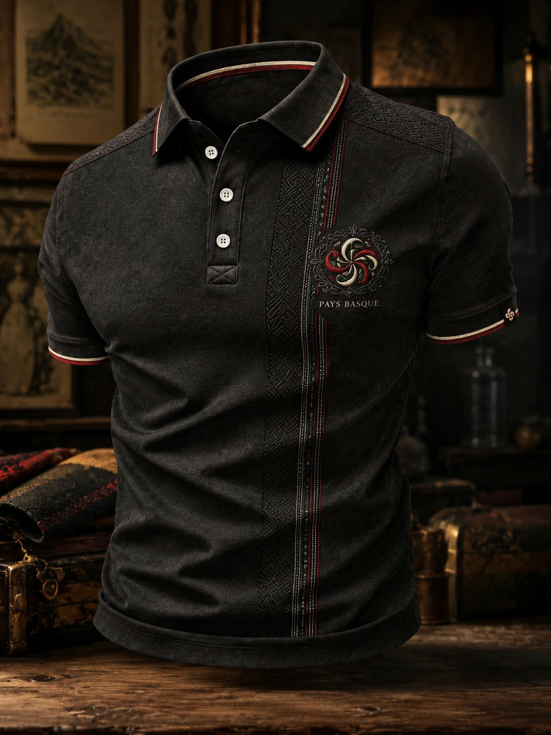 Chemise pour homme à imprimé du Pays basque