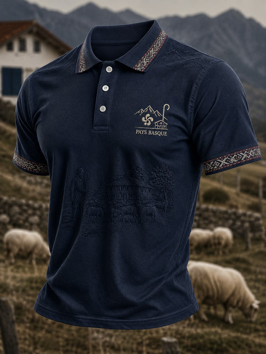 Chemise pour homme à imprimé du Pays basque