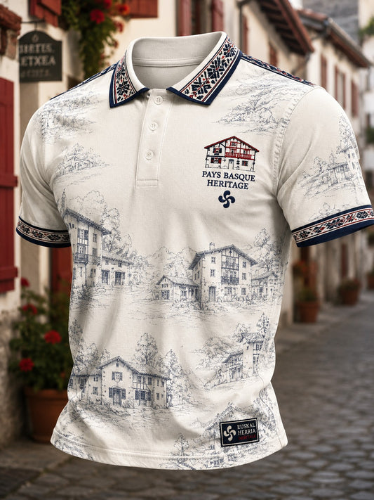 Chemise pour homme à imprimé du Pays basque