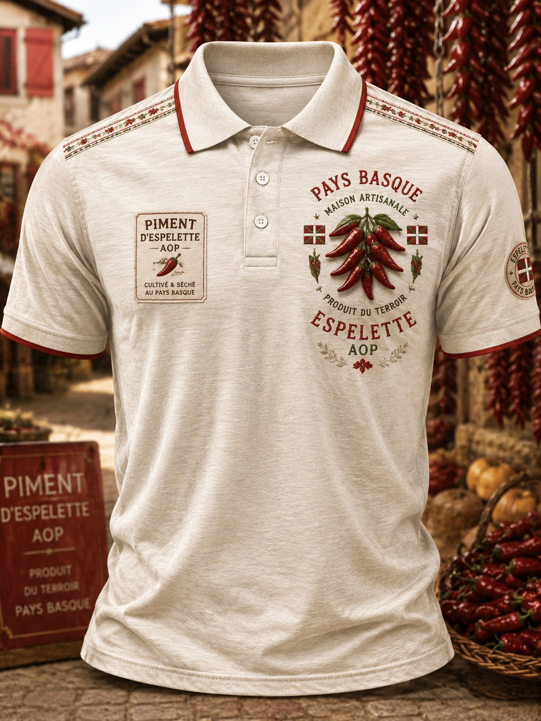 Chemise pour homme à imprimé du Pays basque