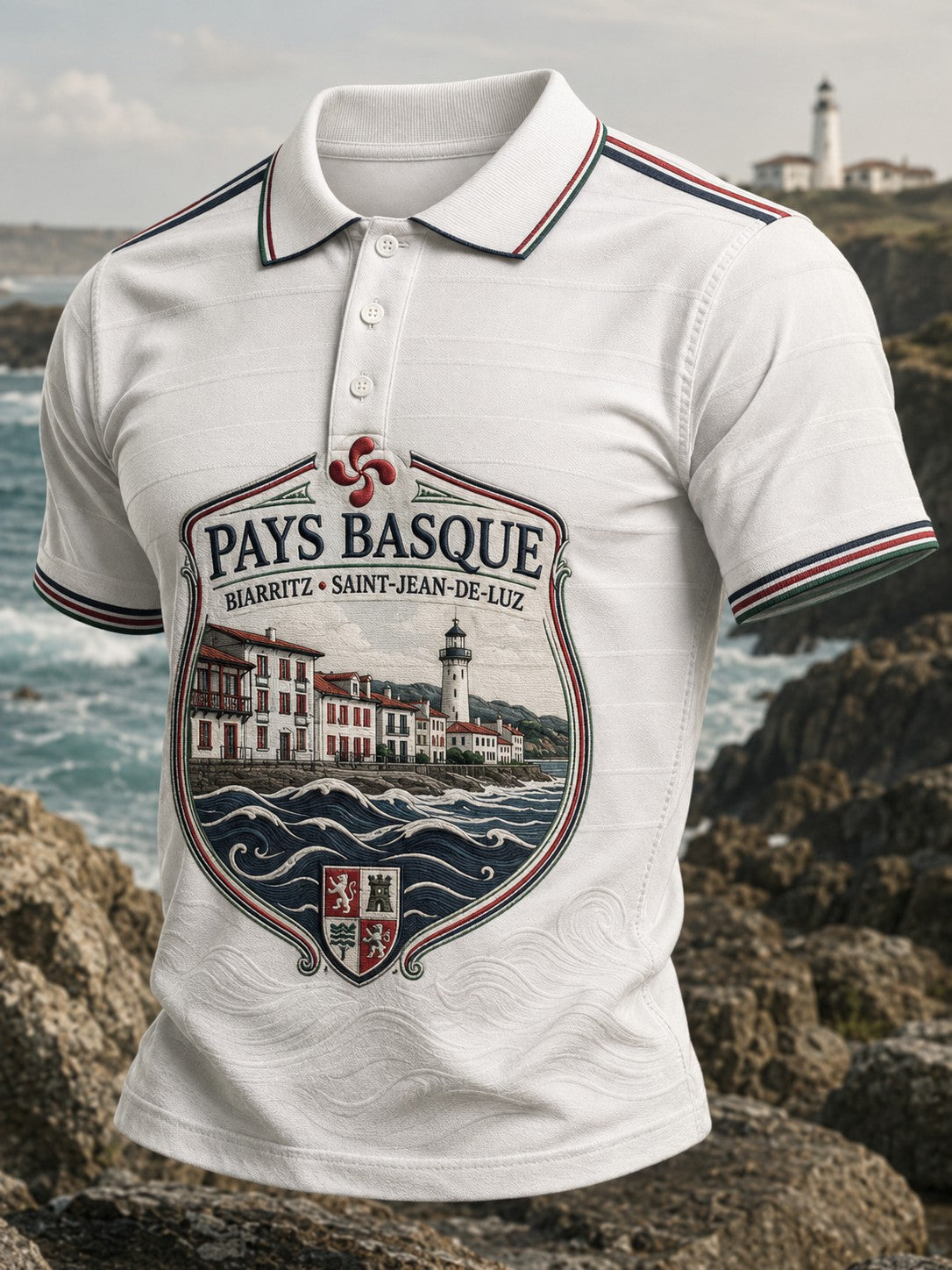 Chemise pour homme à imprimé du Pays basque