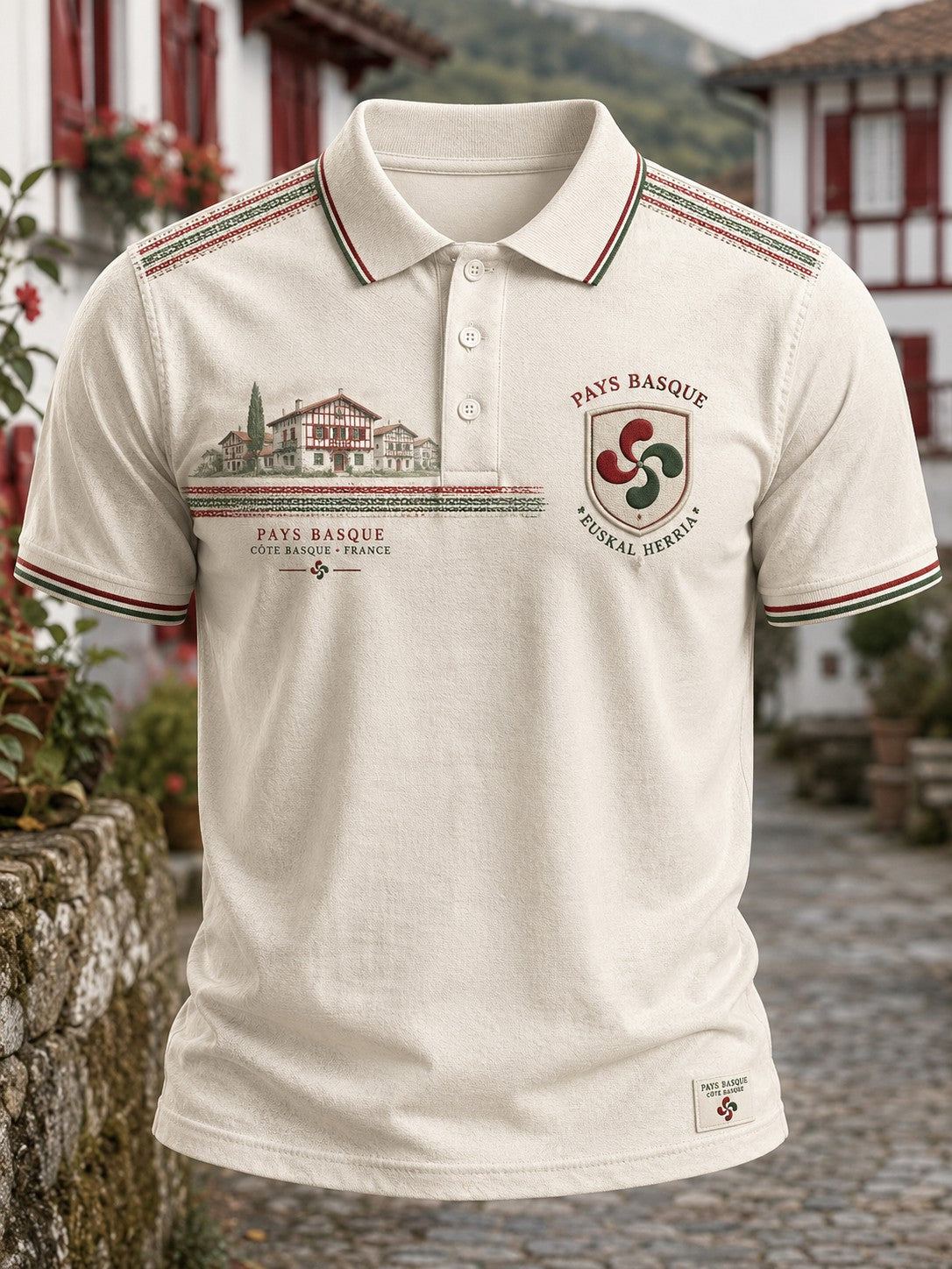 Chemise pour homme à imprimé du Pays basque