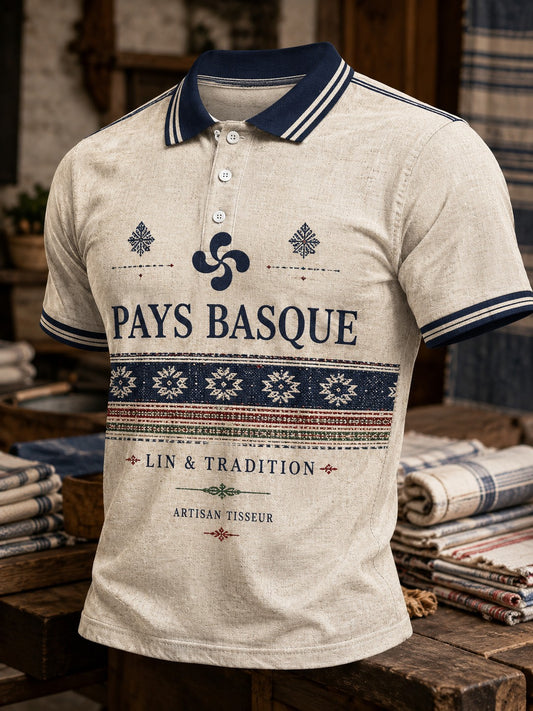 Chemise pour homme à imprimé du Pays basque