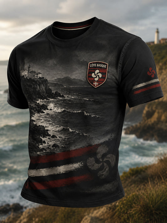 T-shirt imprimé basque pour homme
