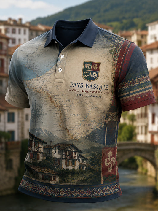 Chemise pour homme à imprimé du Pays basque