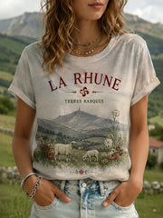 T-shirt imprimé basque pour femme