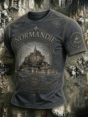 T-shirt imprimé pour homme, France, Normandie
