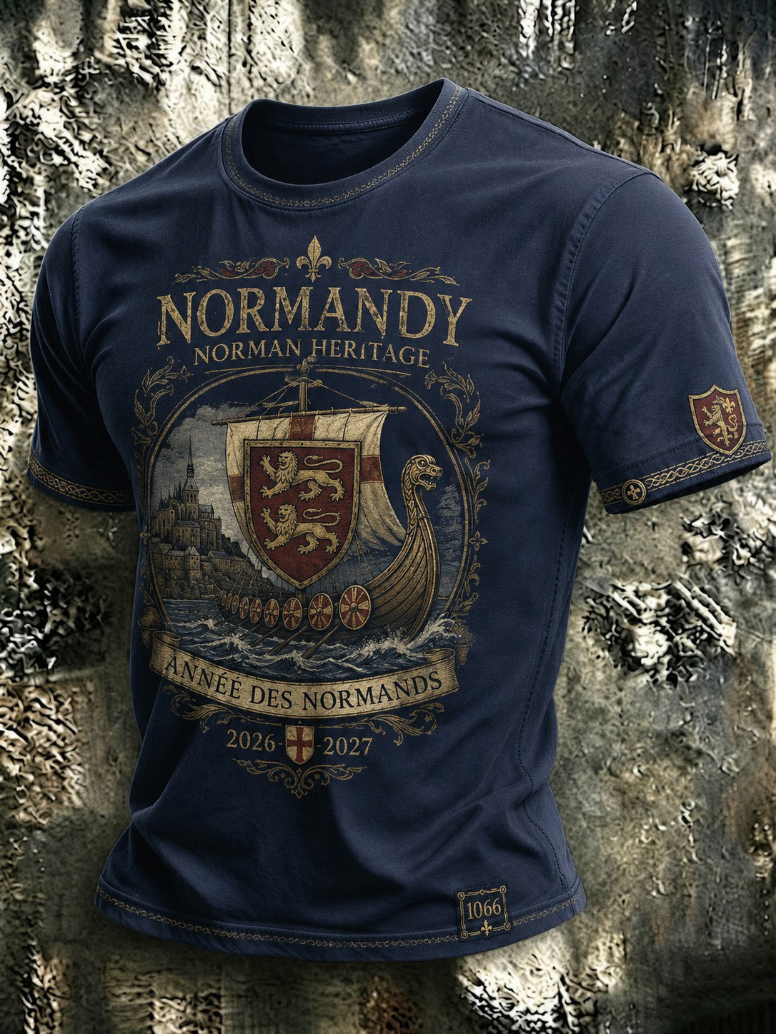 T-shirt imprimé pour homme, France, Normandie
