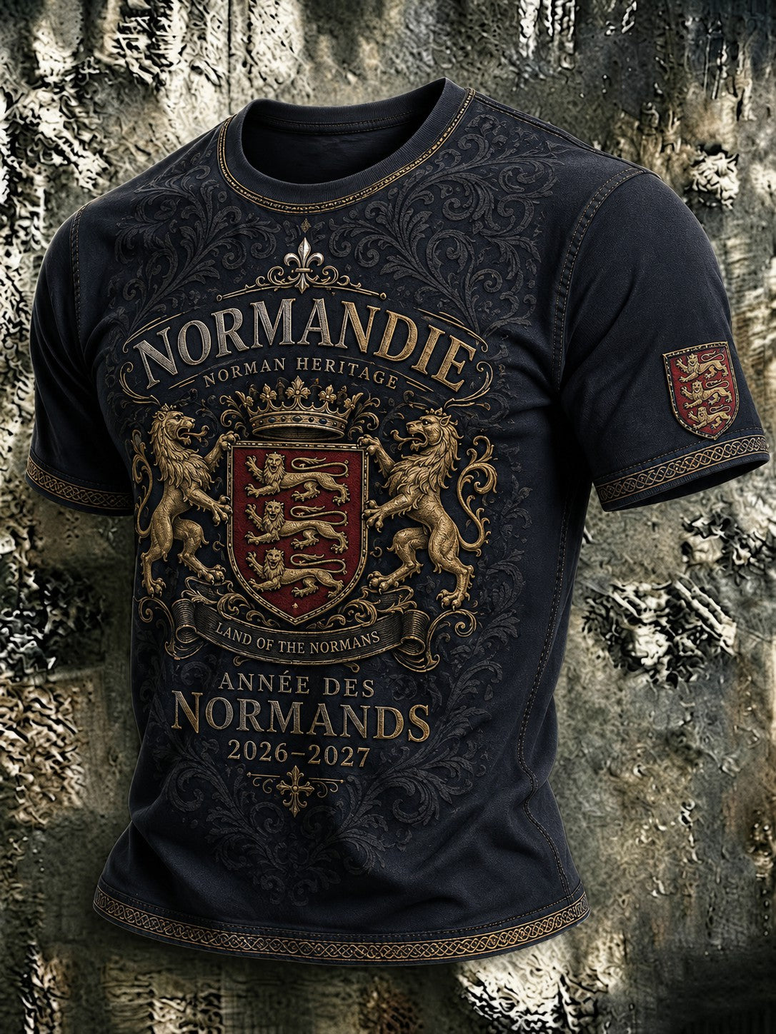 T-shirt imprimé pour homme, France, Normandie