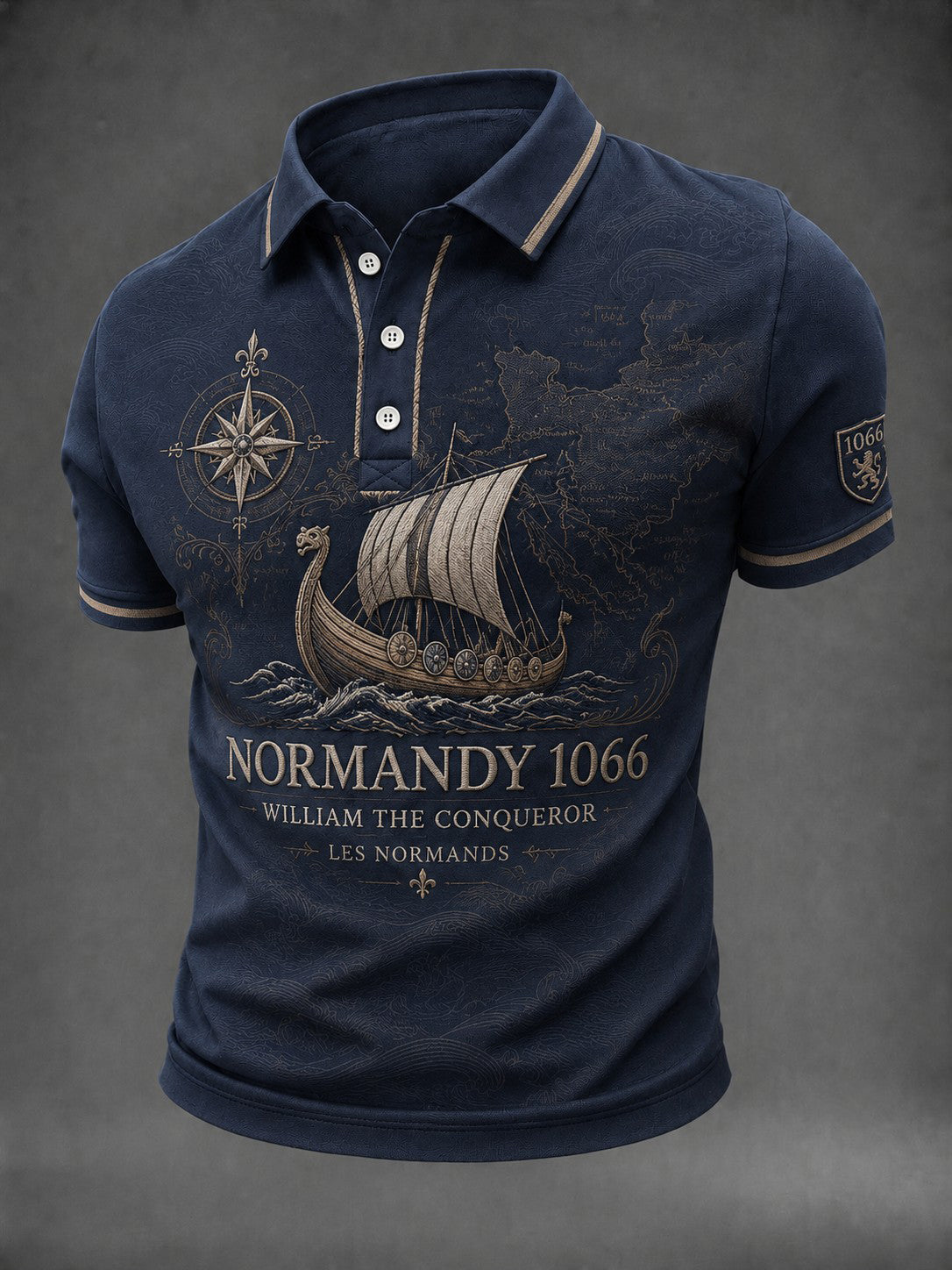 Chemise pour homme imprimée France Normandie