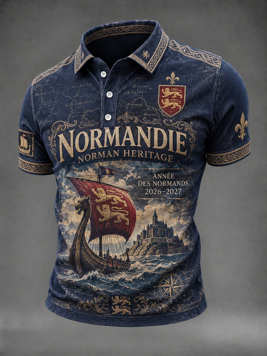 Chemise pour homme imprimée France Normandie