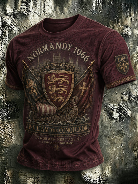 T-shirt imprimé pour homme, France, Normandie