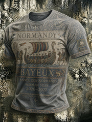 T-shirt imprimé pour homme, France, Normandie