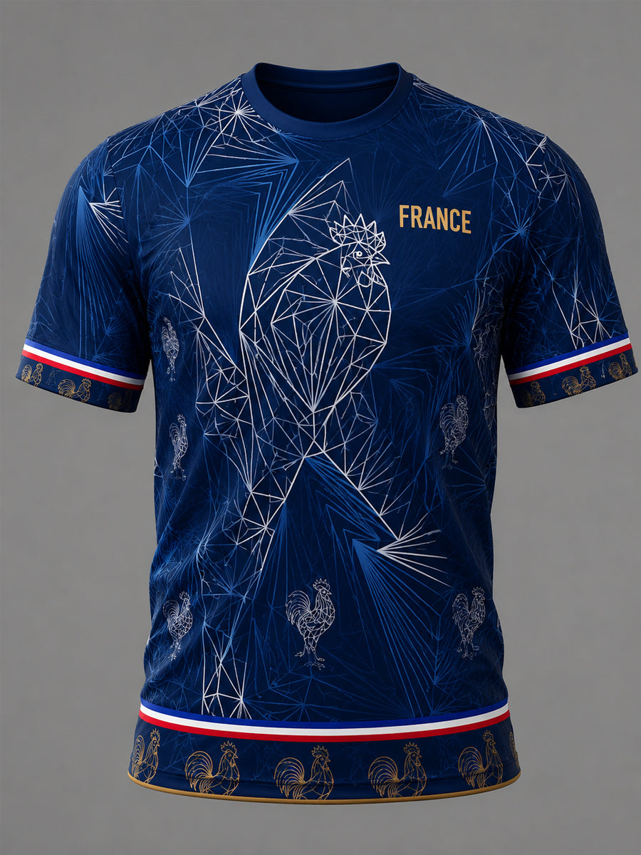 T-shirt décontracté pour hommes à imprimé français