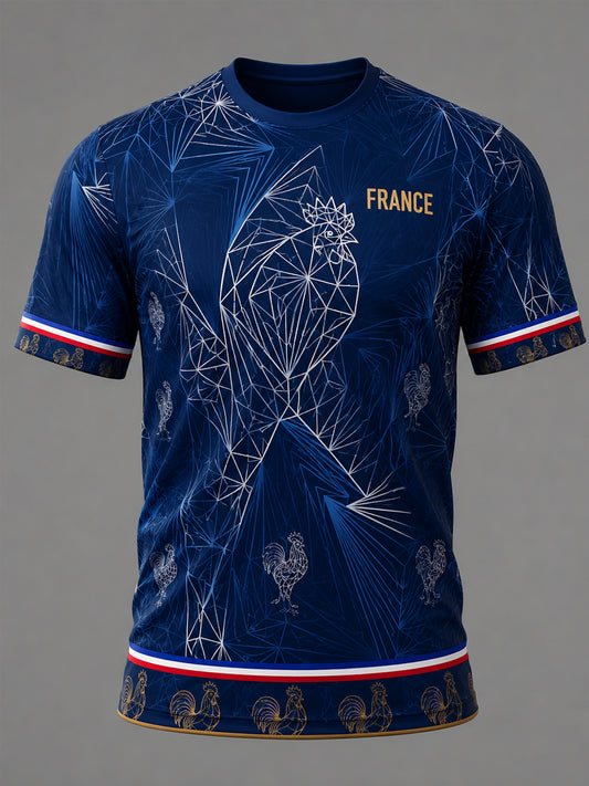 T-shirt décontracté pour hommes à imprimé français