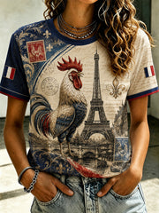 T-shirt femme à imprimé français