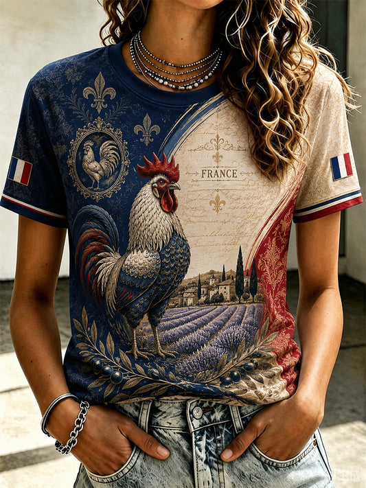 T-shirt femme à imprimé français