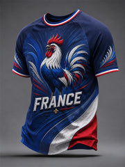 T-shirt décontracté pour hommes à imprimé français