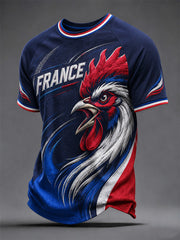 T-shirt décontracté pour hommes à imprimé français