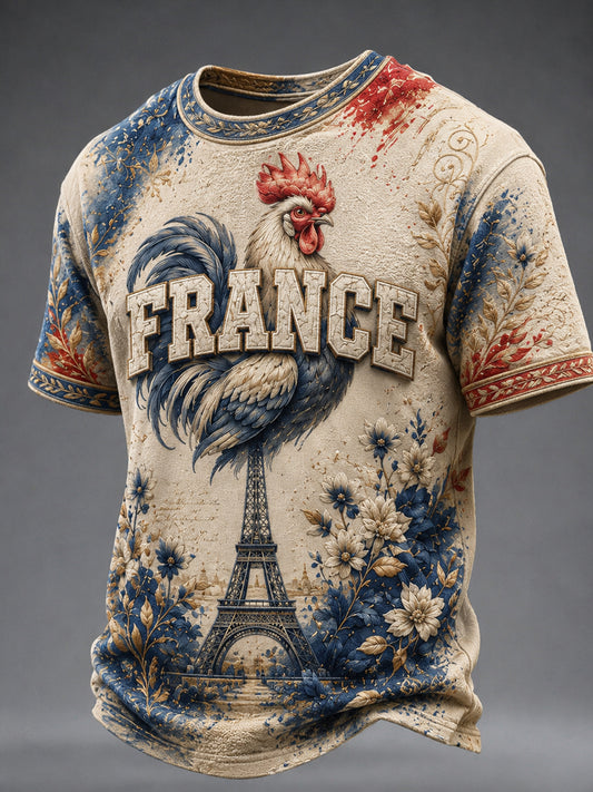 T-shirt manches courtes France Lover O-neck pour homme